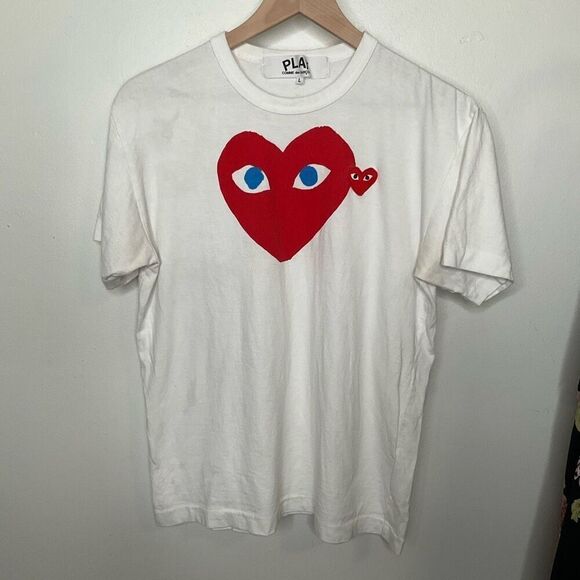 Comme des Garçons PLAY Heart Print T-Shirt - Picture 2 of 9